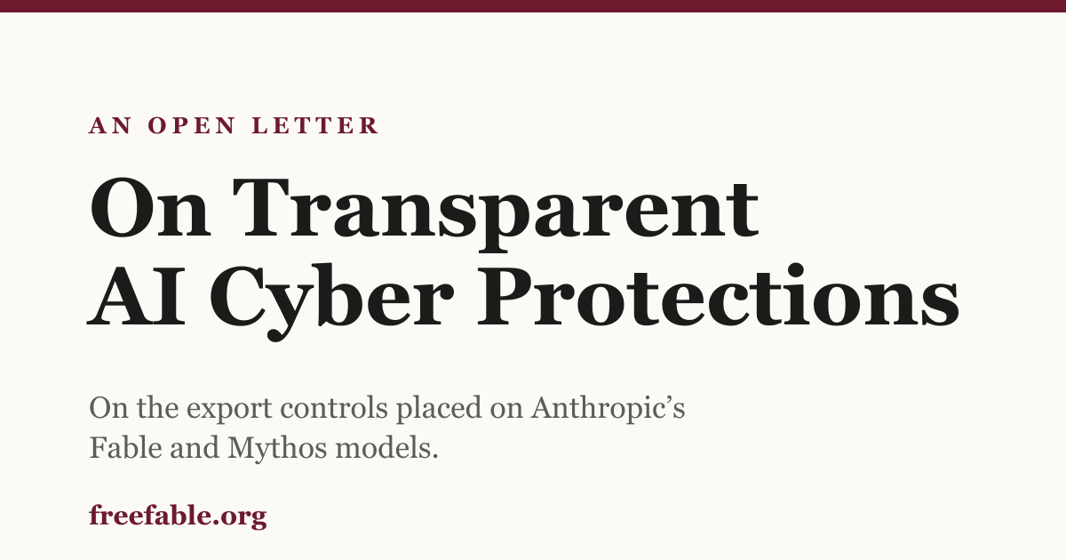 Tech and cybersecurity leaders call on U.S. officials to lift export controls on Anthropic's AI models, arguing the restrictions limit defenders' access to security tools without genuine risk justification.