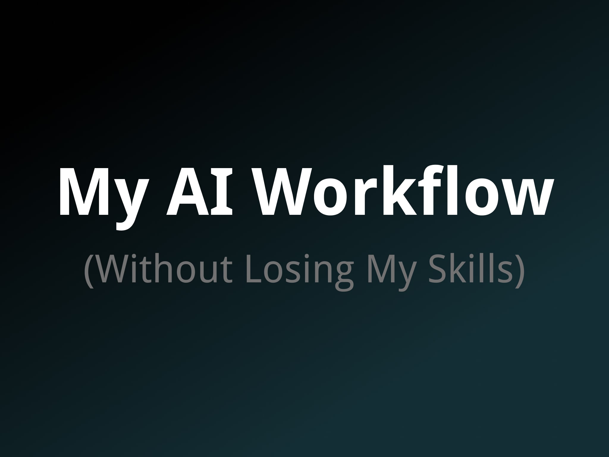 Developer shares workflow for using AI tools while keeping programming skills sharp