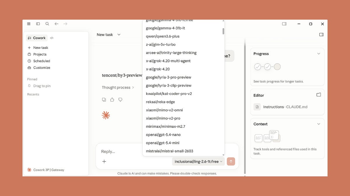 Anthropic quietly enables Claude Cowork to run on any AI model—GPT-5, Grok, local models, or enterprise clouds—with no official announcement