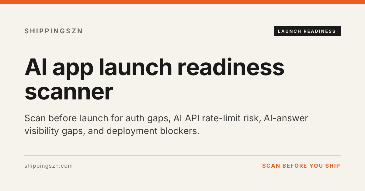 AI app pre-launch scanner scores itself 60/100
