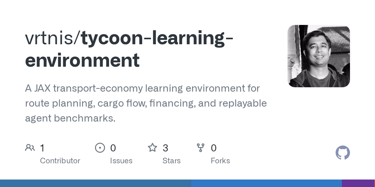 A new open-source reinforcement learning environment called TycoonLE lets researchers train AI agents to handle long-term economic planning tasks—simulating logistics, capital allocation, and delayed rewards in a way that's compatible with fast machine learning frameworks.