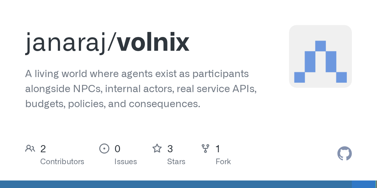 Volnix introduces an open-source stateful world simulation framework designed to enable AI agents to interact with persistent, dynamic environments.