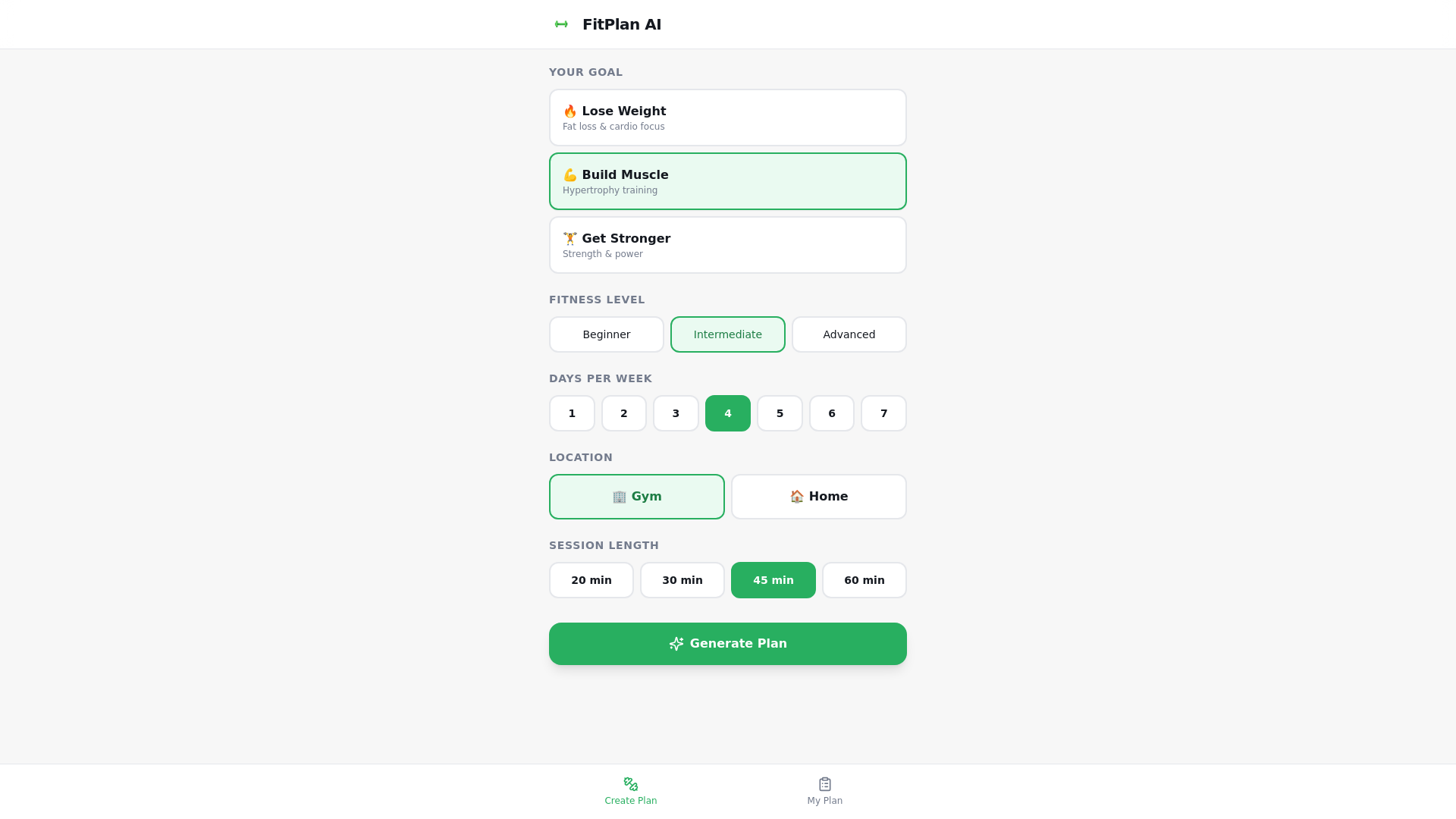FitPlan AI leverages artificial intelligence to generate personalized workout plans instantly, streamlining fitness planning for users.
