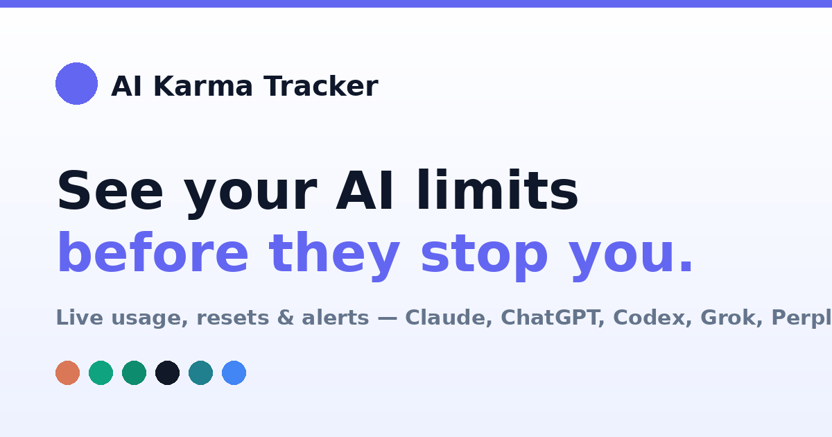 AI Karma Tracker launches Chrome extension for multi-tool usage limits
