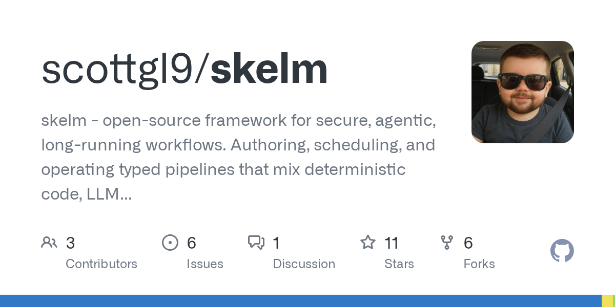 skelm, a TypeScript framework for building AI workflows with default-deny security, enters early development