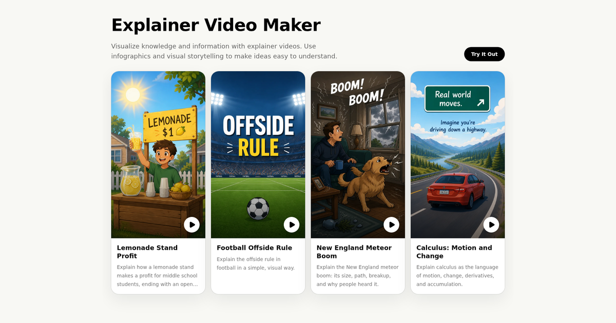 Knowcast launches an AI tool that generates explainer videos from prompts, with voice cloning and visual storytelling features.