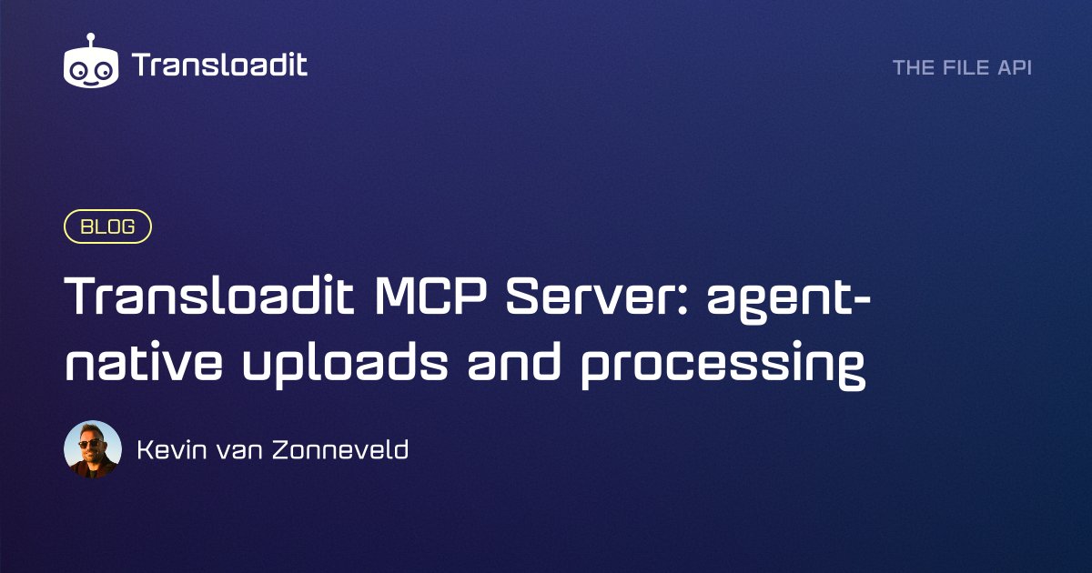 Transloadit launches MCP Server integration to enable AI agents to handle complex media processing tasks automatically