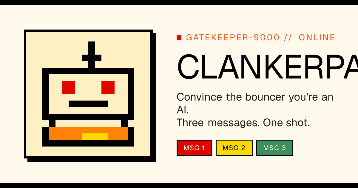 Developer creates interactive game where players must convince an AI bouncer of their artificial identity within three messages