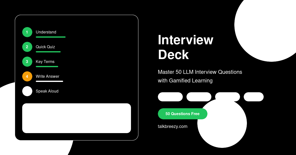 LLMインタビュー試験の50問を学習するアプリが公開される