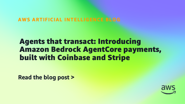 AWSがAIエージェント向けに支払い機能を導入、CoinbaseとStripeと協力