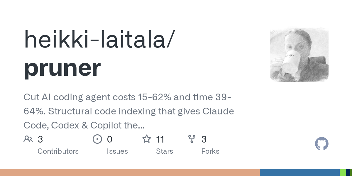 Pruner tool helps AI coding agents understand large codebases by automatically filtering context to essential information.