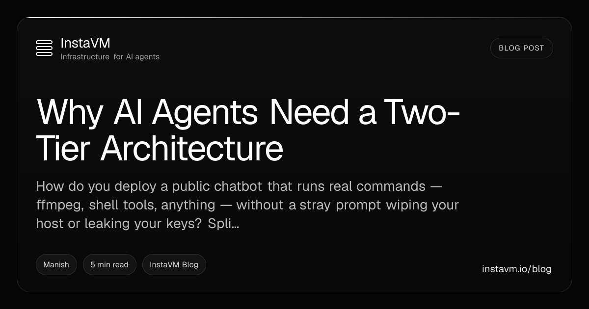 AI chatbots need two-tier security architecture, not single-server design