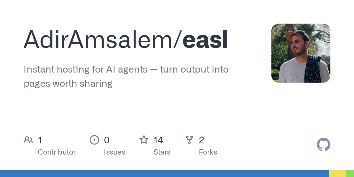 easl launches free hosting tool for AI agents — turn any file format into a shareable webpage with one command