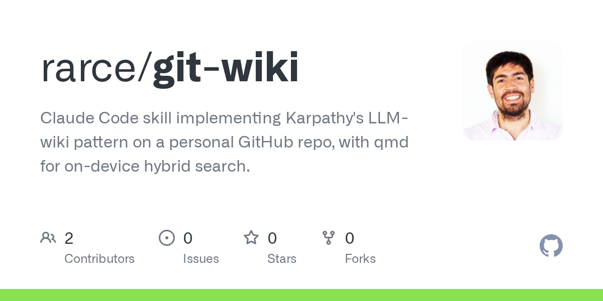 Developer creates an AI agent skill that brings Andrej Karpathy's LLM-wiki concept to life on personal GitHub repositories