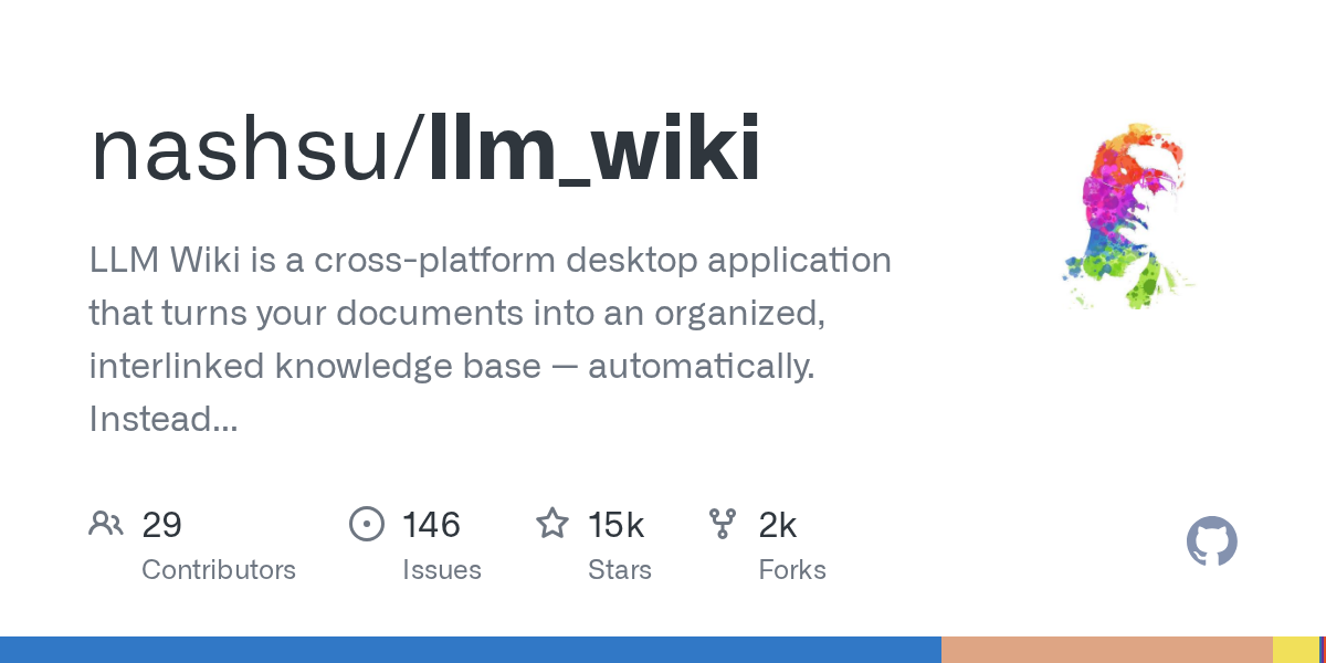 LLM Wiki — Desktop App Turns Documents Into Self-Updating Knowledge Base