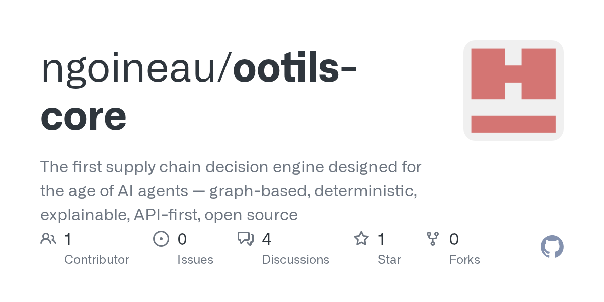 Open-source Ootils project introduces a supply chain engine optimized specifically for AI agents rather than human operators