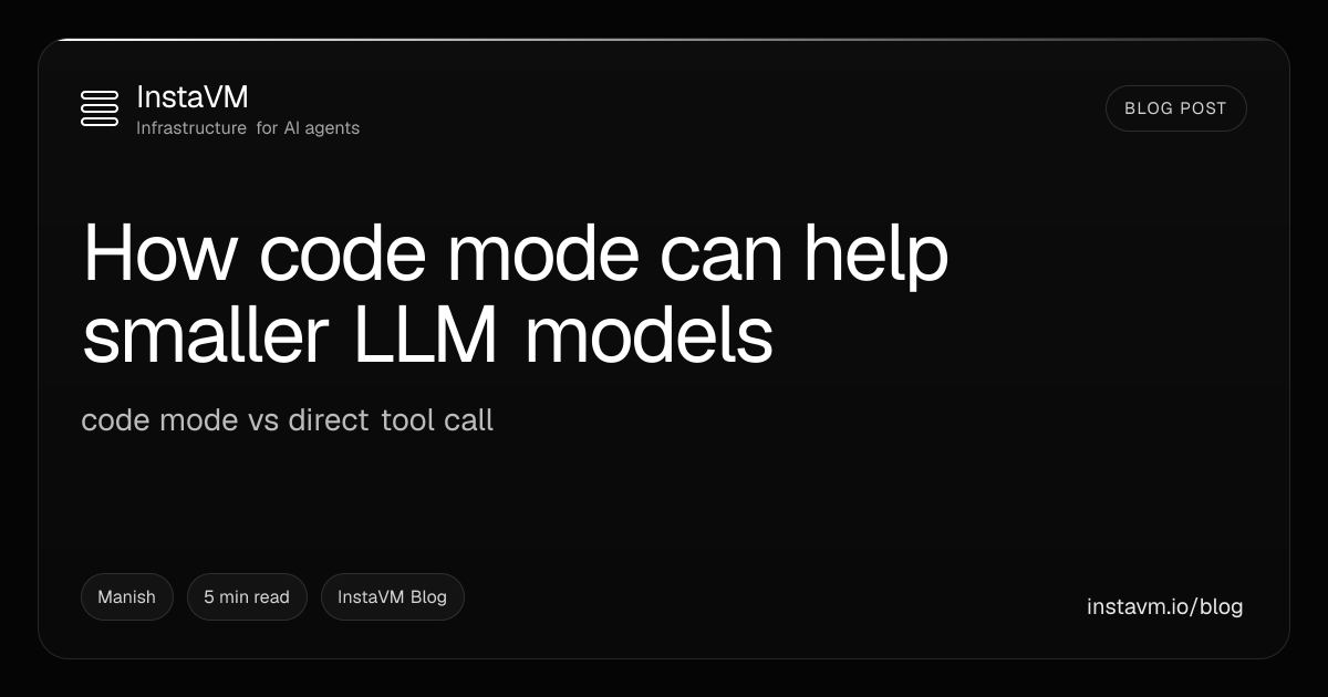 Code mode helps smaller AI models call tools reliably