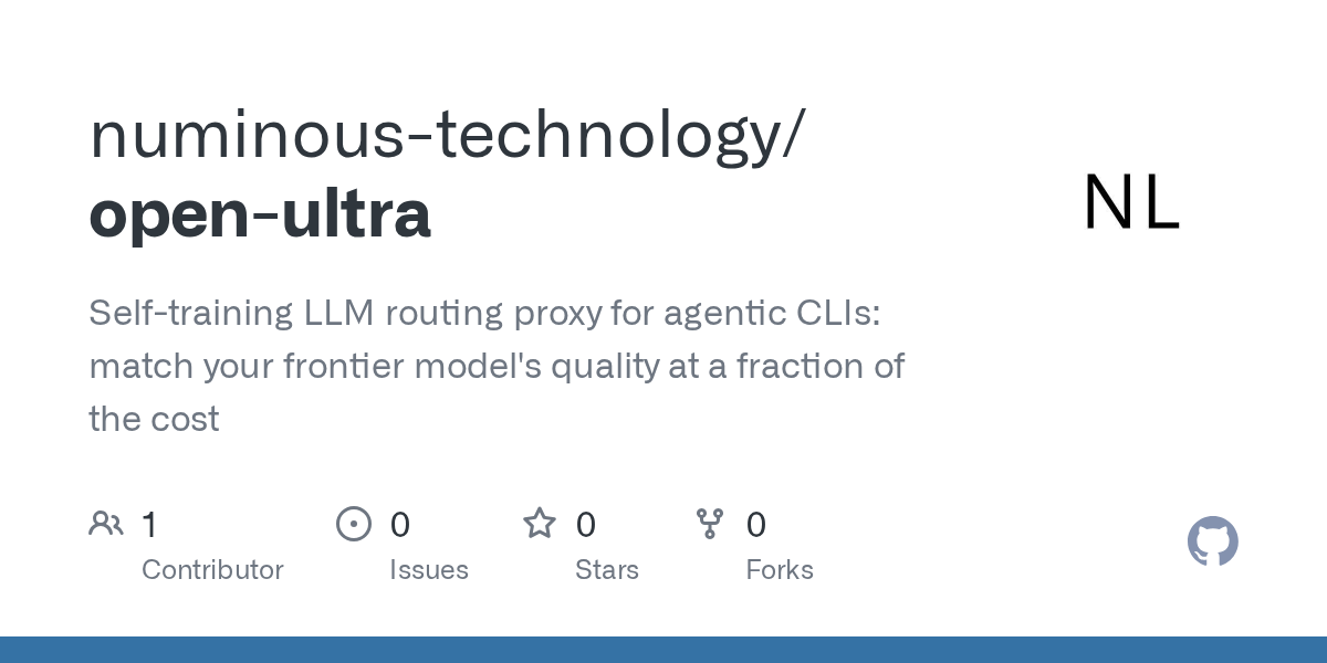 Open-Ultra routes coding-agent requests to cheaper models while maintaining quality