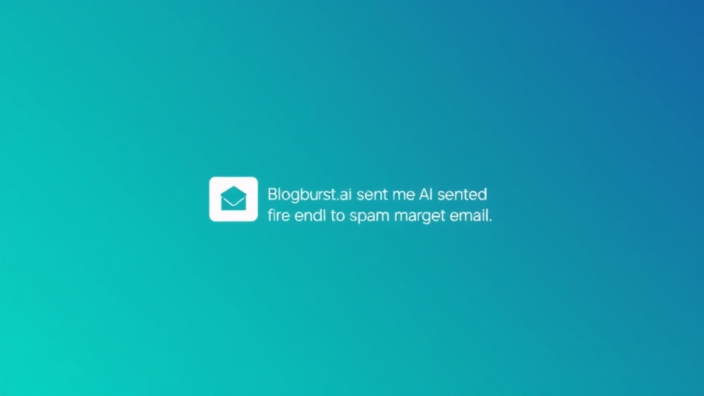 Hacker News user reports receiving unsolicited AI-generated spam email from Blogburst.ai targeting their Show HN project