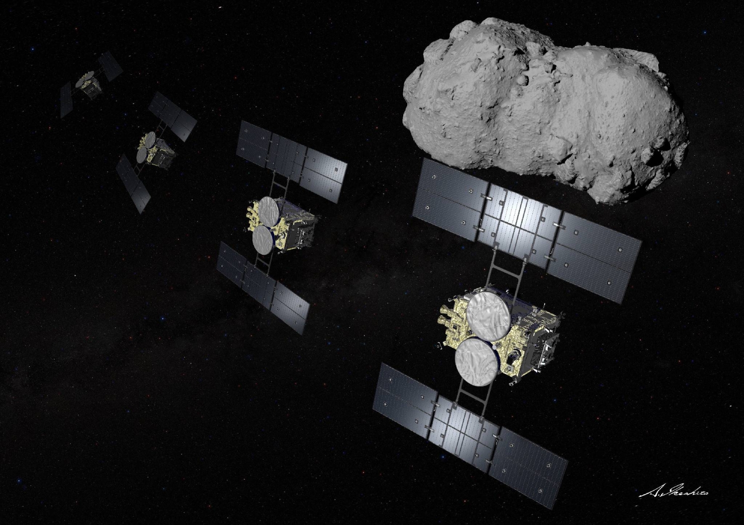 Japan's Hayabusa2 probe will observe asteroid Torifune during a high-speed flyby on July 5 at around 6:30 p.m.