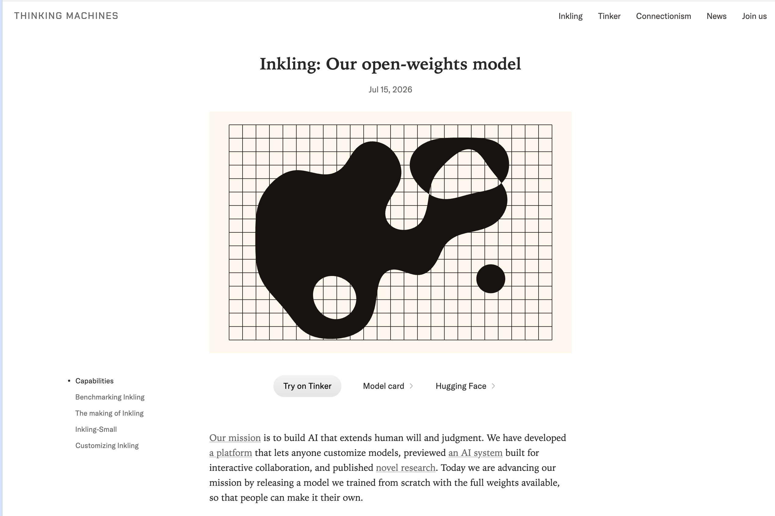 Thinking Machines releases Inkling, strongest U.S. open-weight model to date