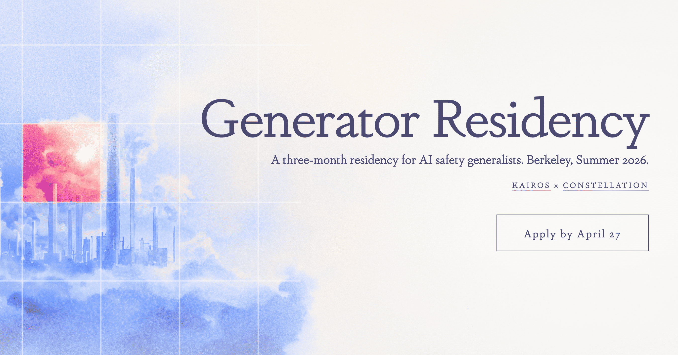 AI safety field faces critical shortage of skilled generalists and operators, prompting launch of Generator Residency program to create career pathways beyond traditional research roles.