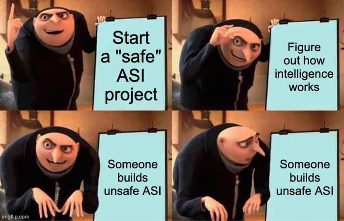 Researcher argues that building safe superintelligent AI is only feasible if ASI development is globally prohibited to prevent competitive pressures.