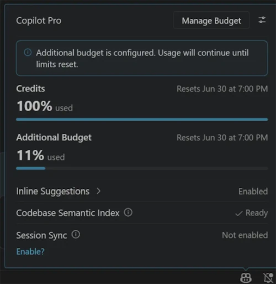 Visual Studio Code now shows GitHub Copilot token consumption in real time