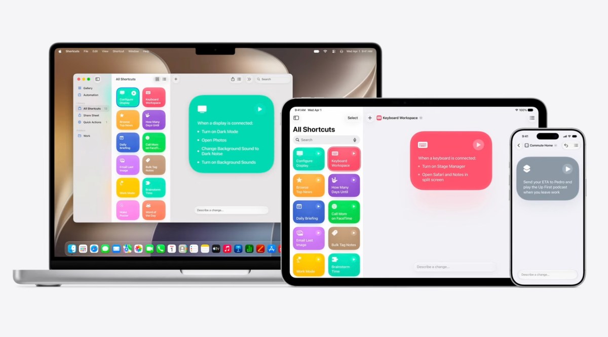 Apple is adding AI-powered natural language features to Shortcuts app in iOS 27, letting users build automations by describing what they want instead of manually assembling actions.
