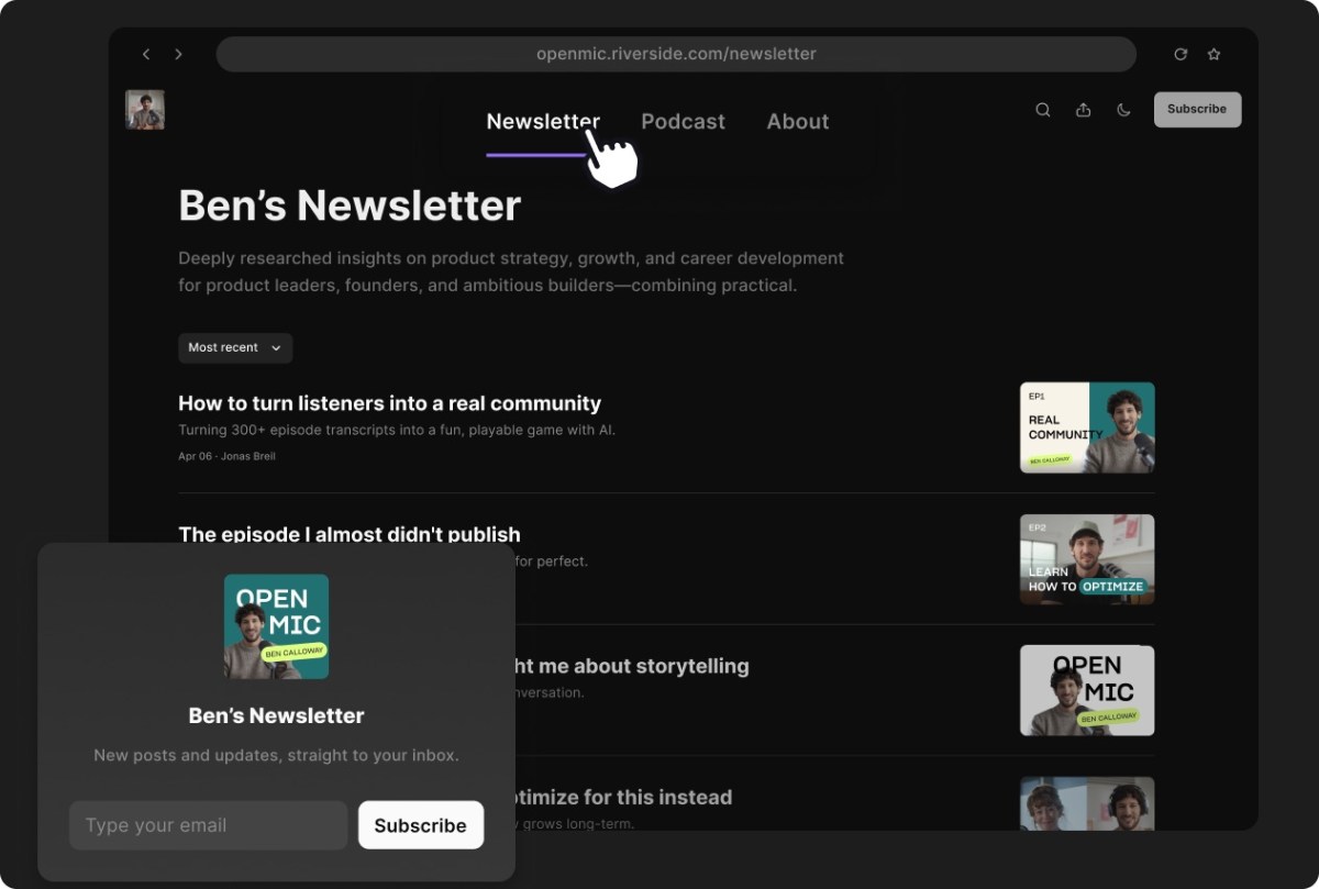 Riverside adds AI-powered newsletter publishing to podcast recording platform