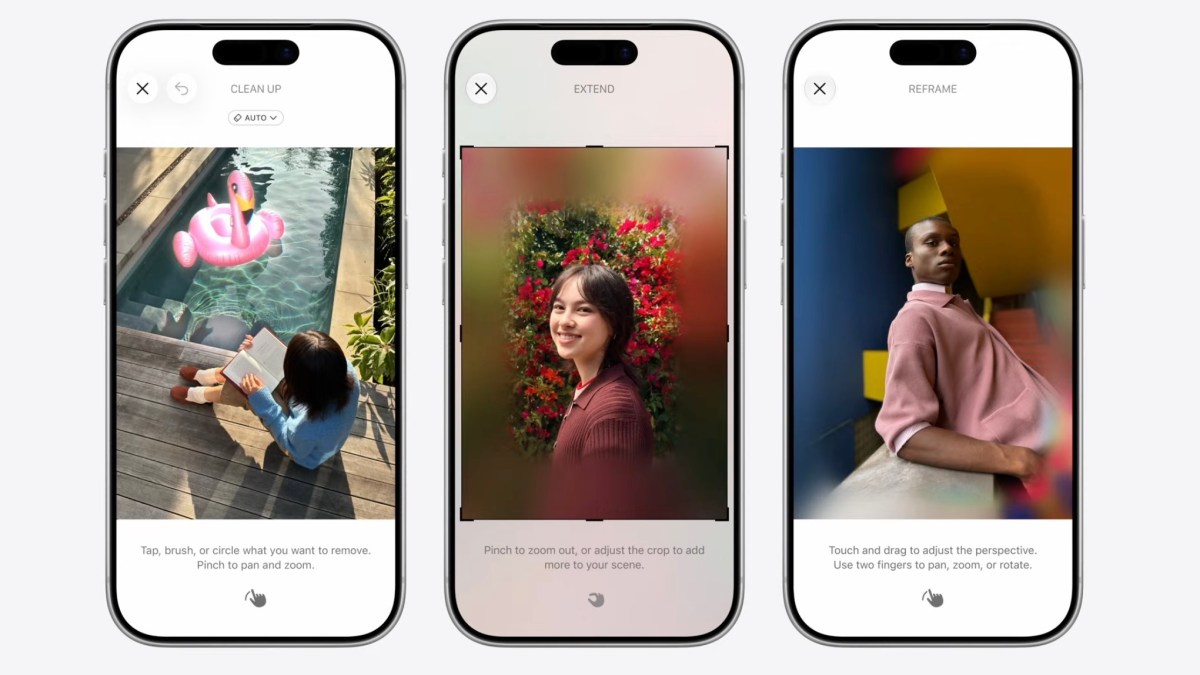 Apple announced at WWDC 2026 that its Photos app is getting new AI editing features including Reframe, Extend, and an upgraded Cleanup tool powered by Apple Intelligence.