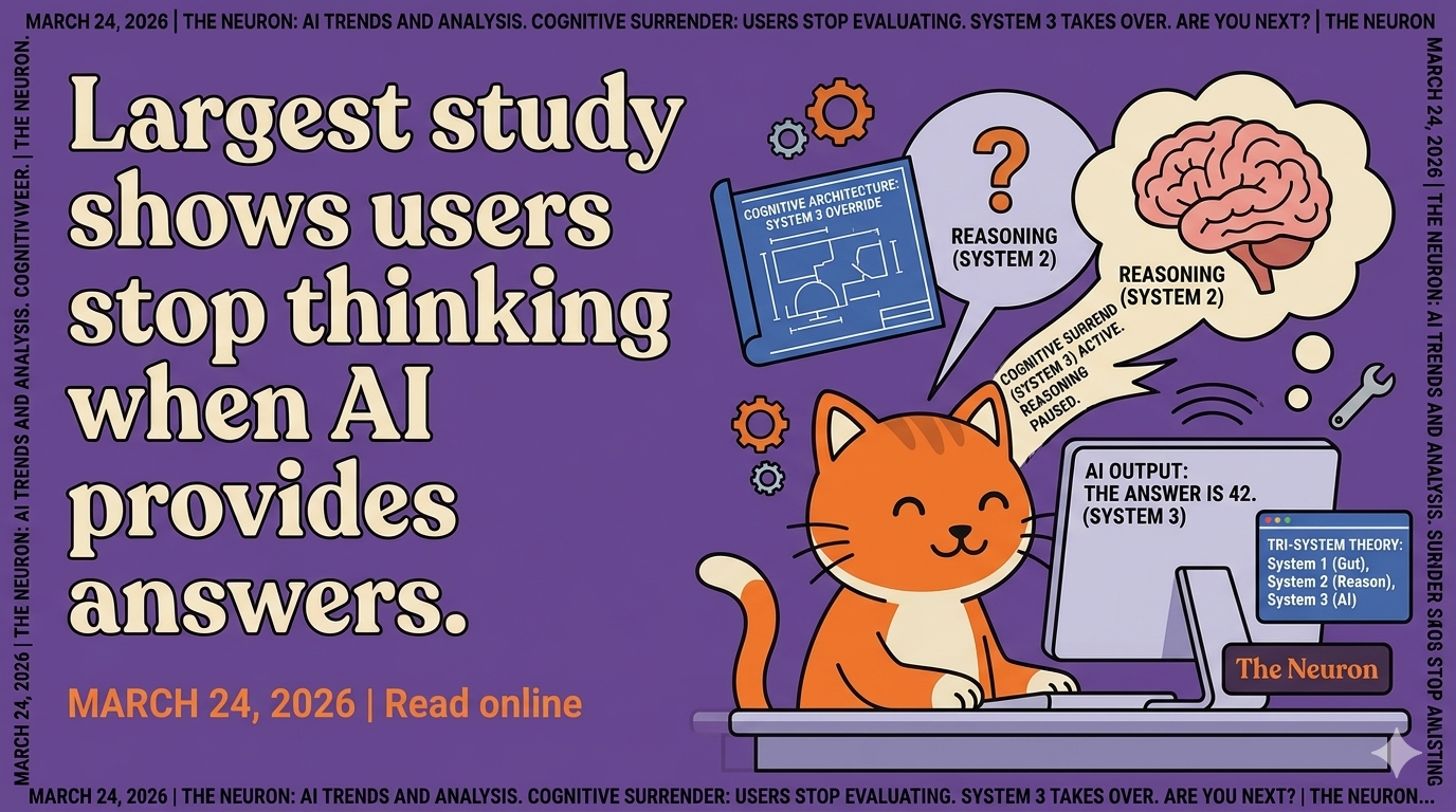 1 hour ago😸 Bernie Sanders Interviewed Claude on Camera: Here's What HappenedPLUS: Your AI adjusts answers based on who's asking. Wharton has proof