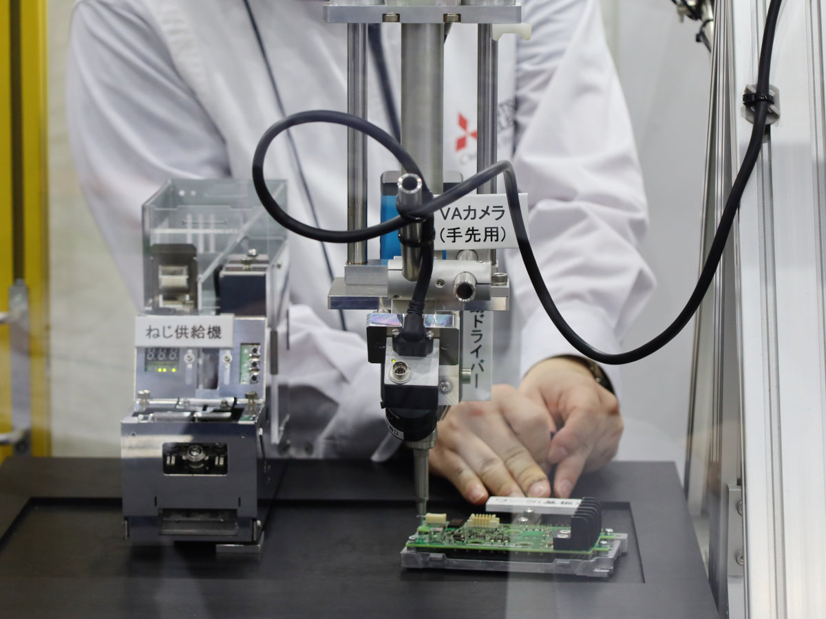 Mitsubishi Electric shows robot-alignment factory, physical AI ear at CEATEC 2026