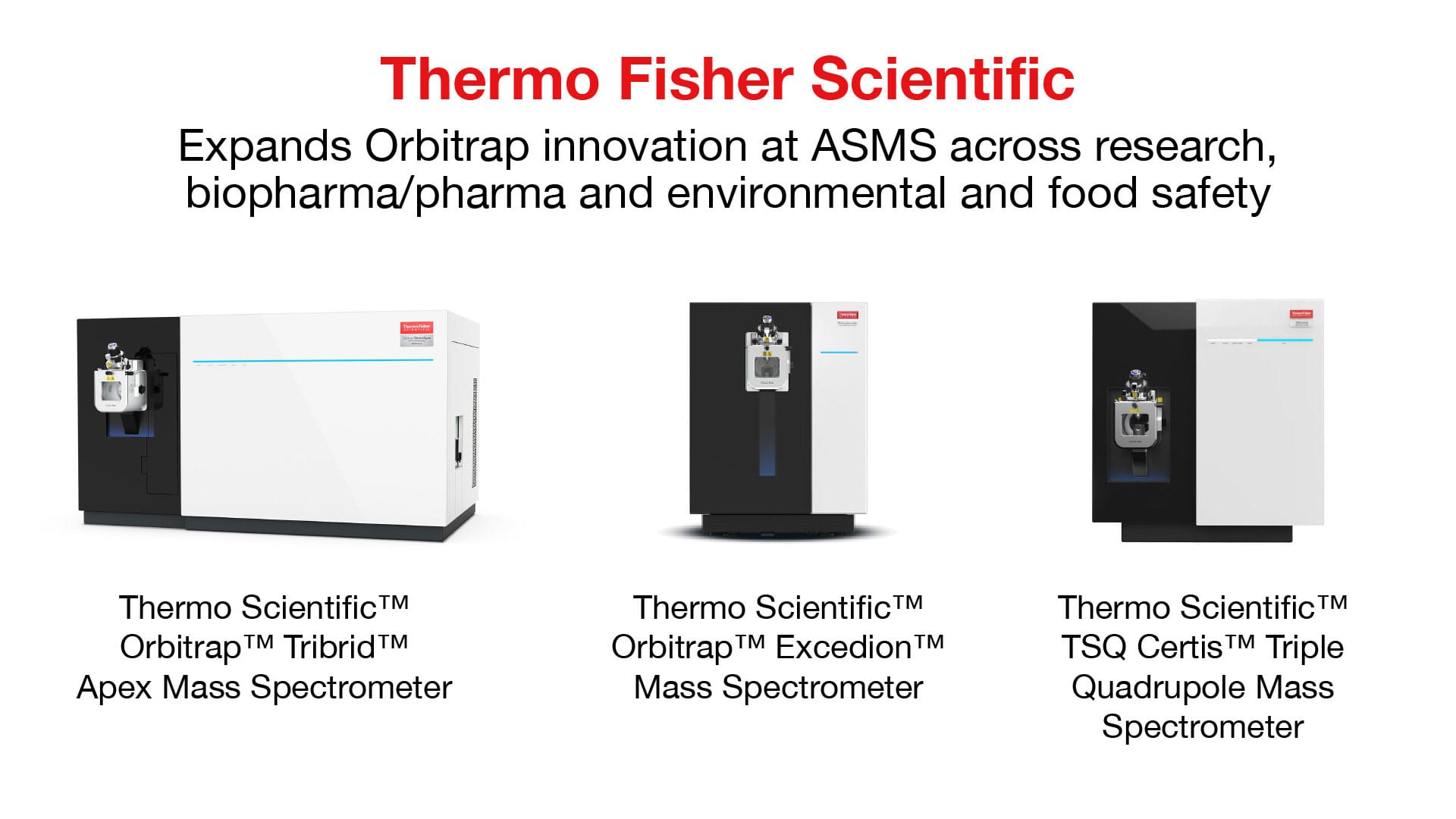 Thermo Fisher Scientific introduces three new Orbitrap mass spectrometry platforms and AI-enabled software for research, drug development, and safety testing.